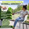 tillvex® Gartenstuhl 4er Set Wetterfest mit Armlehne | Outdoor Stühle bis 120kg belastbar | Gartenstühle UV-beständig | Terrassenstuhl Gartenmöbel Terrasse Balkon Outdoor Garten Bild 5