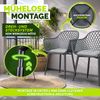 tillvex® Gartenstuhl 4er Set Wetterfest mit Armlehne | Outdoor Stühle bis 120kg belastbar | Gartenstühle UV-beständig | Terrassenstuhl Gartenmöbel Terrasse Balkon Outdoor Garten Bild 3