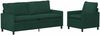 vidaXL Sofa Set 2 pcs Dunkelgrün Samt 3417111 Bild 2