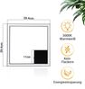 ZMH LED Deckenleuchte warmweiß moderne Flurlampe schwarz 12W 3000K Bild 3
