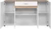 Sideboard >Volos< in weiß / Artisan Eiche Dekor - 157x91x38 (BxHxT) Bild 3