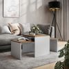Couchtisch-Set Donat Weiß/Goldkraft Eiche 100 x 48 cm , 2 Teile Vicco Bild 3