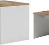 Couchtisch-Set Donat Weiß/Goldkraft Eiche 100 x 48 cm , 2 Teile Vicco Bild 5
