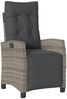 vidaXL 5-tlg. Garten-Essgruppe mit Kissen Grau Poly Rattan 3277402 Bild 3