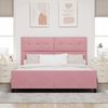 vidaXL Boxspringbett mit Kopfteil Rosa 180 x 200 cm Samt 3344962 Bild 3