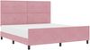 vidaXL Boxspringbett mit Kopfteil Rosa 180 x 200 cm Samt 3344962 Bild 2