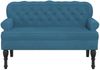 vidaXL Sitzbank mit Rückenlehne Blau 119,5x64,5x75 cm Samt 372164 Bild 3