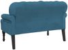 vidaXL Sitzbank mit Rückenlehne Blau 119,5x64,5x75 cm Samt 372164 Bild 5