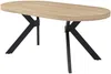 Vente-unique - KOMONI Esstisch Holz, Platte SchwarzBeige - B 90 cm x H 76 cm x L 180 cm Bild 3