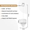 ZMH Hängelampe Wohnzimmer Pendelleuchte Schlafzimmer - Hängeleuchte E27 Kristall Stoff Esstischlampe Hängend Modern Esszimmerlampe Esszimmer Pendellampe Design Weiß für Esstisch (Ohne Leuchtmittel) Bild 3