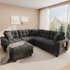 6-Sitzer Wohnlandschaft 216,5 x 216,5 x 83 cm, modular aus Chenille mit Hocker Bild 4