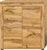 xonox. home Wohnen Jam X8BM9T20 Highboard Hochkommode Wohnzimmerschrank Hochschrank in Wotan Eiche Melamin, ca. B/H/T: 80 x 88 x 35 cm Bild 2