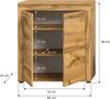 xonox. home Wohnen Jam X8BM9T20 Highboard Hochkommode Wohnzimmerschrank Hochschrank in Wotan Eiche Melamin, ca. B/H/T: 80 x 88 x 35 cm Bild 4
