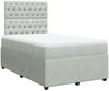 vidaXL Boxspringbett mit Matratze Hellgrau 120x200 cm Samt 3294616 Bild 3