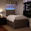 vidaXL Boxspringbett mit Matratze Hellgrau 120x200 cm Samt 3294616 Bild 4