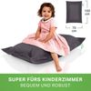 Green Bean® Kinder-Sitzsack 70x100cm & 70 Liter EPS-Perlen Füllung - Indoor & Outdoor Bean Bag Sitzkissen - Anthrazit Bild 2