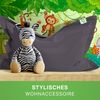 Green Bean® Kinder-Sitzsack 70x100cm & 70 Liter EPS-Perlen Füllung - Indoor & Outdoor Bean Bag Sitzkissen - Anthrazit Bild 3