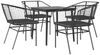 vidaXL 5-tlg. Garten-Essgruppe mit Kissen Schwarz Poly Rattan Glas 3334500 Bild 2