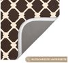 OnlyWow Badematte Braun - Schachbrettmuster - Geometrisch, Höhe 10 mm, Polyester, Rechteckig, Badezimmerteppich, Badteppich, Rutschfest, Badvorleger, Waschbar Bild 3