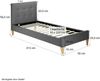 Polsterbett mit Matratze 90x200 Lattenrost Doppelbett Stoffbett Bettgestell Bett Grau Bild 4