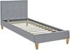 Polsterbett mit Matratze 90x200 Lattenrost Doppelbett Stoffbett Bettgestell Bett Grau Bild 2
