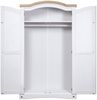 vidaXL Kleiderschrank Mexiko-Stil Kiefernholz 2 Türen Weiß 282620 Bild 3