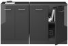 Küchenschrank für Dachschrägen R-Line Anthrazit Hochglanz 140 cm 2er Set Schrankkorpuss 60 cm Tiefe Vicco Bild 5