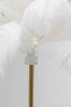 Kare Design Stehleuchte Feather Palm, Weiß, Federn, 165cm, Stehlampe für Wohnzimmer, Bodenlampe, Dekoleuchte, Leuchtmittel nicht inklusiv Bild 3