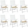 vidaXL Gartenstuhl-Kissen 6 Stk. Beige 50x50x4 cm Oxford-Gewebe 314045 Bild 4