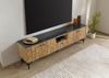 TV-Board Akazie 200x40x55 natur lackiert / Marmor schwarz LONDON #106 Bild 2