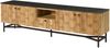 TV-Board Akazie 200x40x55 natur lackiert / Marmor schwarz LONDON #106 Bild 1