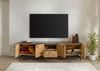 TV-Board Akazie 200x40x55 natur lackiert / Marmor schwarz LONDON #106 Bild 4