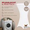 DETEX® Stehtischhusse 5er Set Weiß 60-65cm Verstärkter Fußbereich 30°C Waschbar Stehtisch Hussen Stretch Tisch Überzug Bild 5