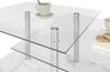 Couchtisch >Arian< in Glas, weiß marmoriert - 110x39x60 (BxHxT) Bild 4