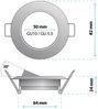 Maxkomfort Einbauleuchte 6/10/20er-Set, rund & schwenkbar, Deckenspots, GU10-Fassung, für LED und Halogen geeignet, ohne Leuchtmittel, Einbauspot, GU10-Fassung, 7 Farbvarianten, Einbautiefe 20mm Bild 4