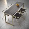 sossai® Tischgestell Stahl Tischkufen 50-70cm x 72cm in Gold (2-St) Bild 2