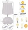 Nettlife Tischleuchte Beige Stoff mit Kabel Nachttischlampe Schlafzimmer Modern Bett, mit Kabel, ohne Leuchtmittel, Klein Schreibtischlampe für Wohnzimmer Büro Bett Tisch Fenster Hotel Bild 4