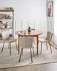 Esszimmerstuhl 4er Set CALDWELL Stoff Beige Bild 3