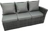 Fimous Polyrattan Sitzgruppe für 6 Personen, Balkon Möbel Gas Feuertisch Gasheizung Burner Bild 5