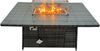 Fimous Polyrattan Sitzgruppe für 6 Personen, Balkon Möbel Gas Feuertisch Gasheizung Burner Bild 3