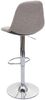 2er-Set Barhocker HWC-A67, Barstuhl Tresenhocker, MVG-zertifiziert ~ creme-grau, Textil Bild 5