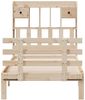 vidaXL Bücherregalbett ohne Matratze 75x190 cm Massivholz Kiefer 3322780 Bild 4