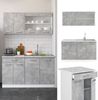 Küchenzeile R-Line Beton/Weiß 140 cm , AP Eiche Vicco Bild 2