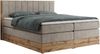 Boxspringbett BELLISSIMO KING, Doppelbett mit Multipocket-Matratze, Polsterbett mit Kopfstütze - 160 x 200 cm - Beige Stoff - H3 Bild 4