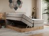 Boxspringbett BELLISSIMO KING, Doppelbett mit Multipocket-Matratze, Polsterbett mit Kopfstütze - 160 x 200 cm - Beige Stoff - H3 Bild 2