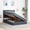 vidaXL LED-Speicherbett mit Matratze Dunkelgrau 140 x 190 cm Samt 3372724 Bild 4