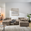 JOB 'Abby' Wohnlandschaft, Cord taupe, 313 x 200 x 92 cm Bild 3