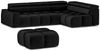 Ecksofa Designersofa DARCY in Stoff Salvador Schwarz Ottomane Rechts Bild 4