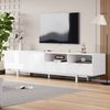 TV-Schrank 200x40x51 cm – Moderner minimalistischer TV-Ständer in Weiß Bild 2