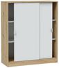 Schuhschrank >GARONA< 6 Fächer, Asteiche Dekor / Artik Weiß - 100x119x40 (BxHxT) Bild 5